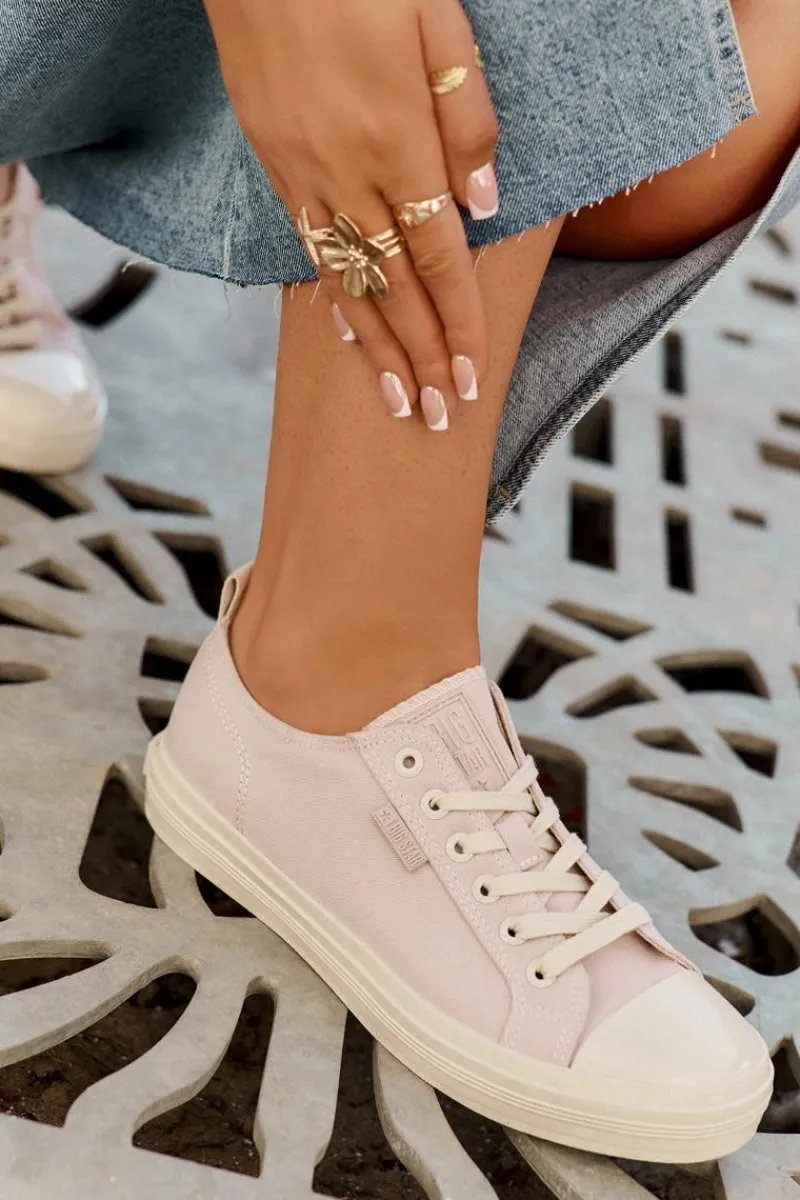 Big Star Shoes Trampki Damskie Big Star RR274732 Jasnoróżowe Różowy