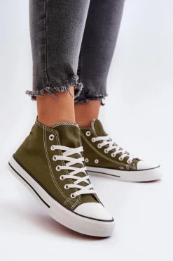 Sale Trampki Damskie Ciemnozielone Socerio Damskie Trampki Damskie Niskie