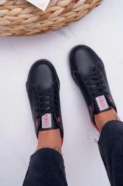 Trampki Damskie Cross Jeans>Cross Jeans Trampki Damskie Czarne EE2R4019C