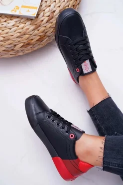 Trampki Damskie Cross Jeans></noscript>Cross Jeans Trampki Damskie Czarne EE2R4019C