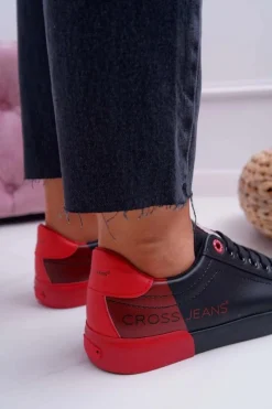 Trampki Damskie Cross Jeans></noscript>Cross Jeans Trampki Damskie Czarne EE2R4019C