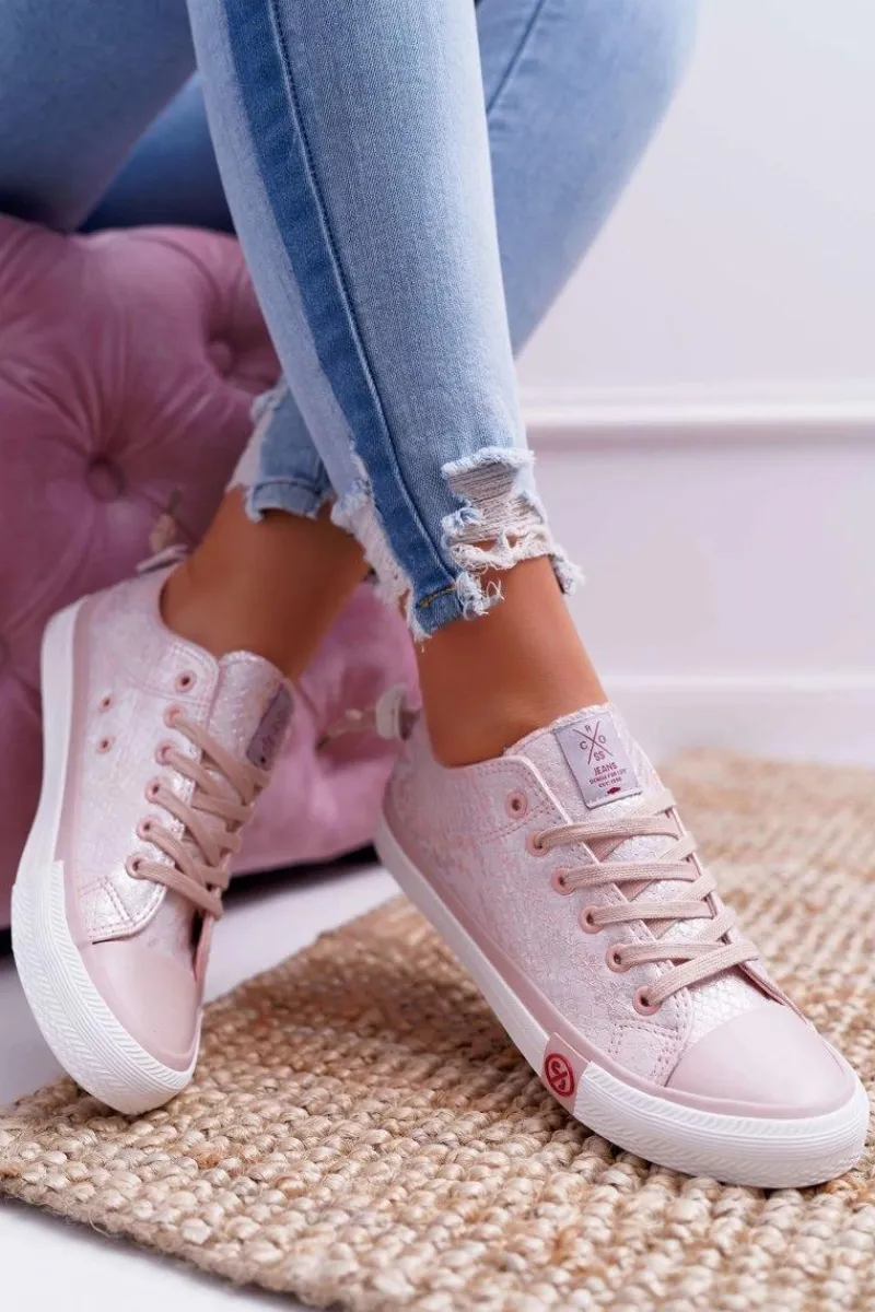 Trampki Damskie Różowe DD2R4058 Damskie Trampki Damskie Cross Jeans