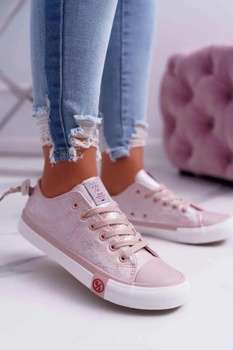 Trampki Damskie Różowe DD2R4058 Damskie Trampki Damskie Cross Jeans