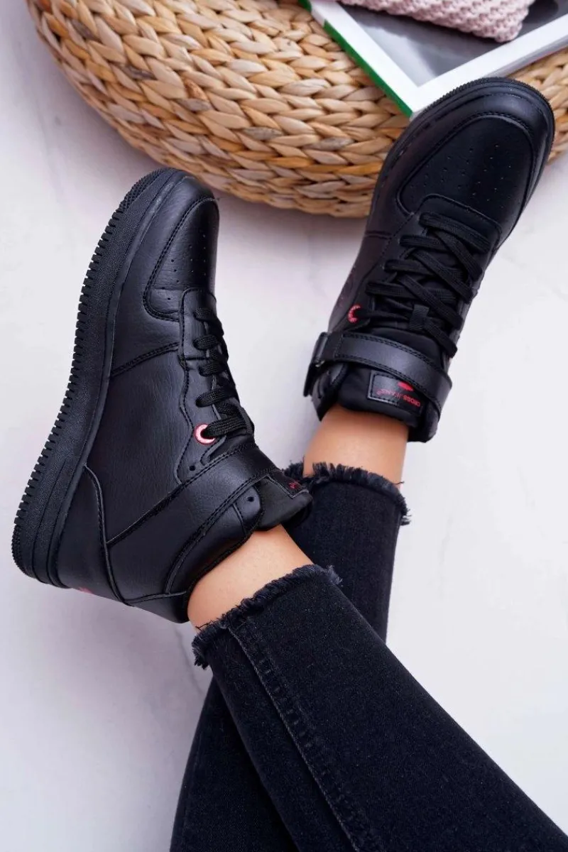 Sale Trampki Damskie Wysokie Czarne EE2R4147C Damskie Trampki Damskie Cross Jeans|Trampki Damskie Wysokie