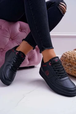 Trampki Damskie Cross Jeans>Cross Jeans Trampki Damskie Czarne EE2R4144C