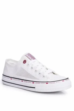 Online Trampki Damskie Białe Siateczka FF2R4016C Damskie Trampki Damskie Cross Jeans