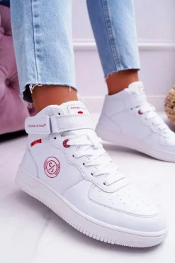 New Cross Jeans Trampki Damskie Wysokie Białe EE2R4145C