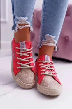 Discount Cross Jeans Trampki Damskie Różowe DD2R4096