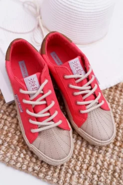 Discount Cross Jeans Trampki Damskie Różowe DD2R4096