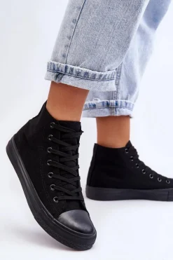 Trampki Damskie Niskie></noscript>Boto Trampki Damskie Czarne Socerio