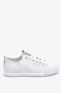 Sale Boto Trampki Damskie Klasyczne Białe Ville Biały