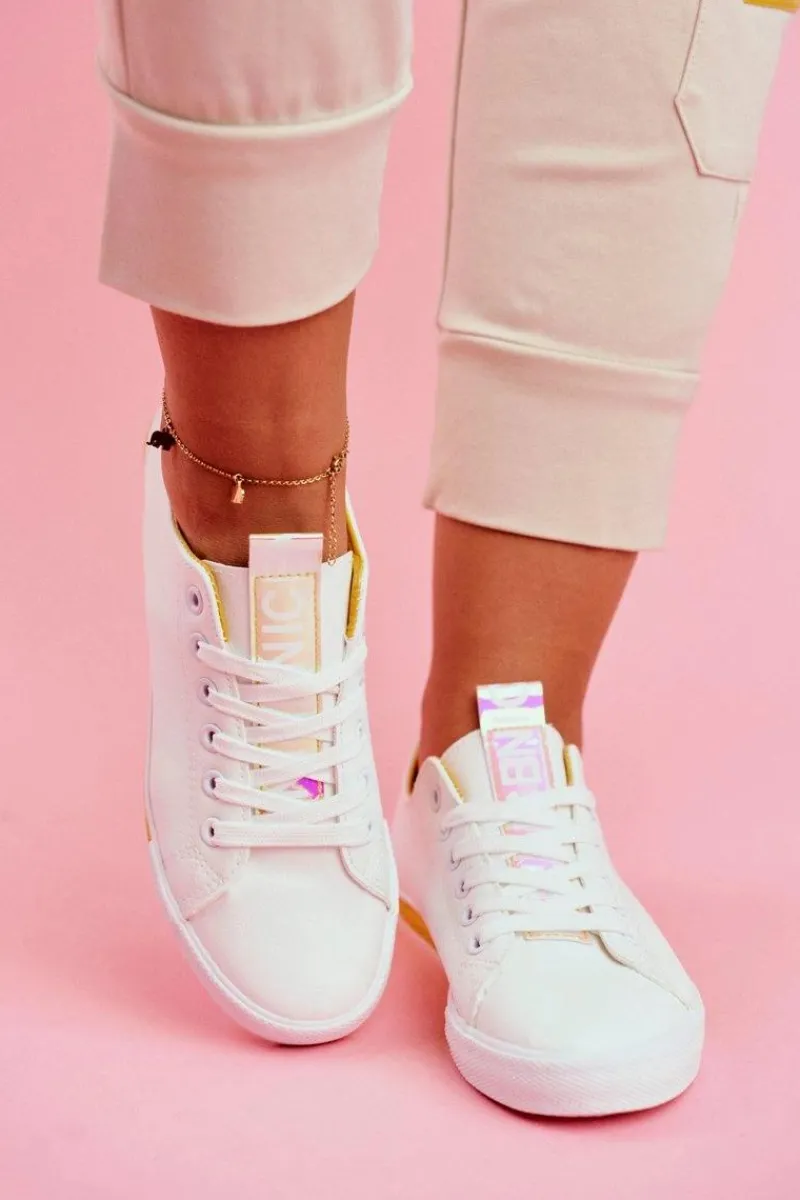 Trampki Damskie Niskie>Boto Trampki Damskie Klasyczne Żółte Ville