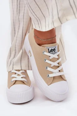 Outlet Trampki Damskie Na Platformie ISLA C WOMEN LOW 50251001 Beżowe Damskie Trampki Damskie Niskie