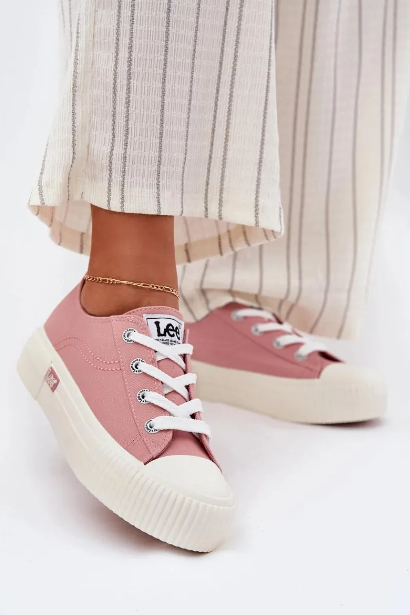 Trampki Damskie Na Platformie ISLA C WOMEN LOW 50251001 Różowe Damskie Trampki Damskie Niskie