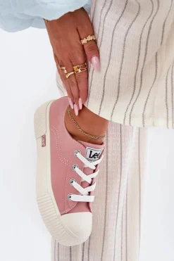Trampki Damskie Na Platformie ISLA C WOMEN LOW 50251001 Różowe Damskie Trampki Damskie Niskie