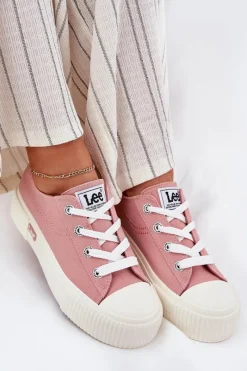 Trampki Damskie Na Platformie ISLA C WOMEN LOW 50251001 Różowe Damskie Trampki Damskie Niskie