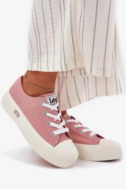 Trampki Damskie Na Platformie ISLA C WOMEN LOW 50251001 Różowe Damskie Trampki Damskie Niskie
