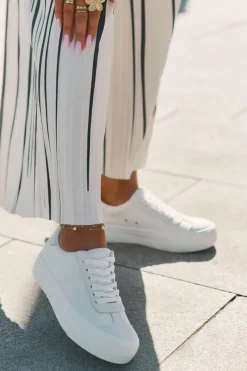 Best Big Star Shoes Trampki Damskie Na Platformie Big Star RR274337 Białe