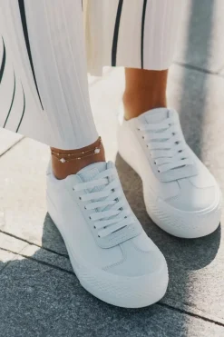 Best Big Star Shoes Trampki Damskie Na Platformie Big Star RR274337 Białe