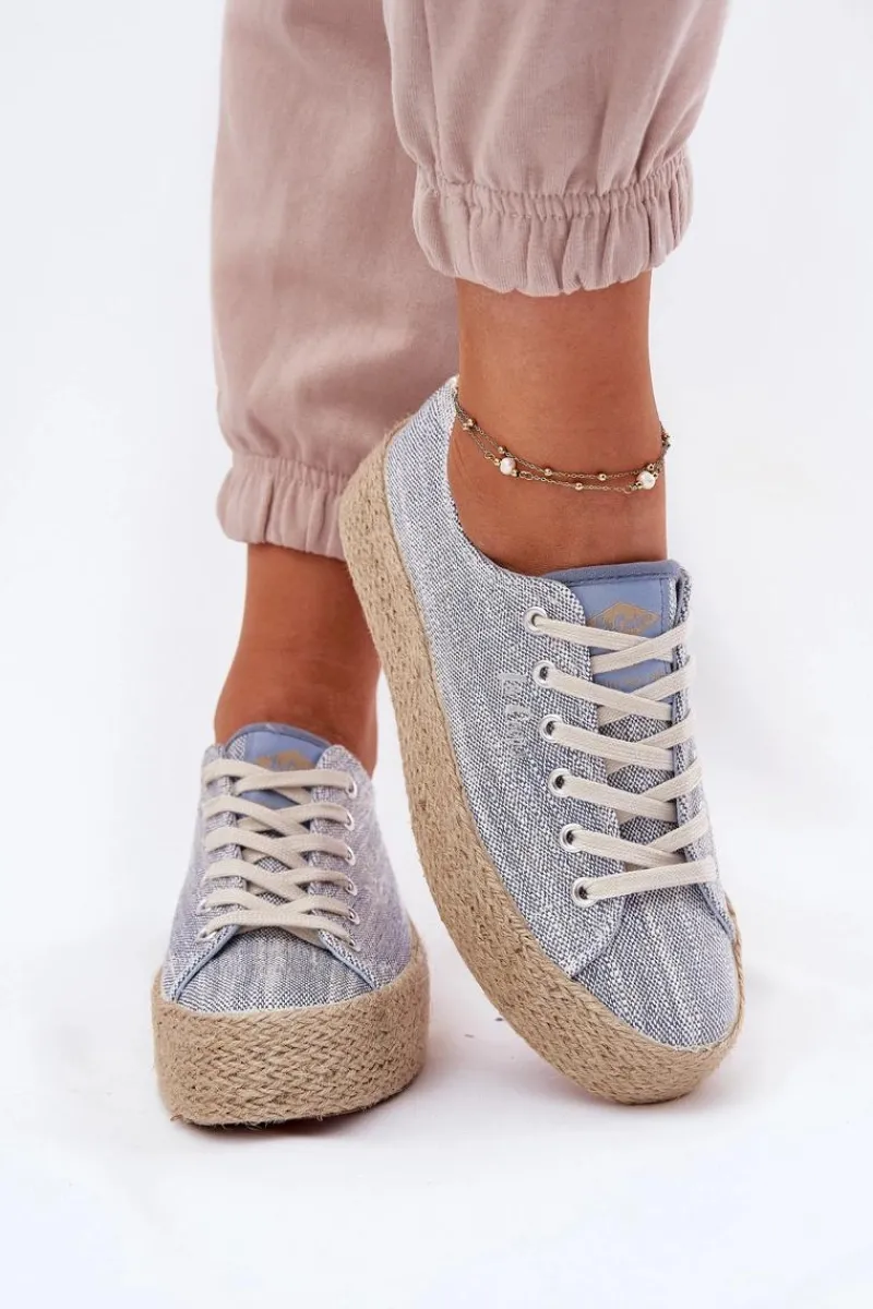 New Trampki Damskie Na Platformie Z Plecionką LCW-25-02-3283 e Damskie Trampki Damskie Niskie