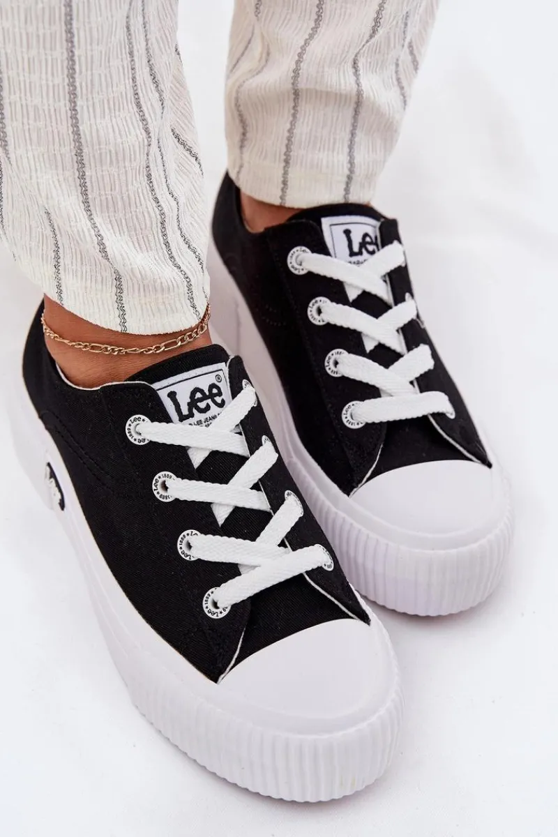 Outlet Lee Trampki Damskie Na Platformie ISLA C WOMEN LOW 50251001 Czarne Czarny