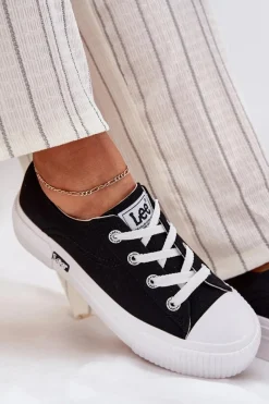 Outlet Lee Trampki Damskie Na Platformie ISLA C WOMEN LOW 50251001 Czarne Czarny