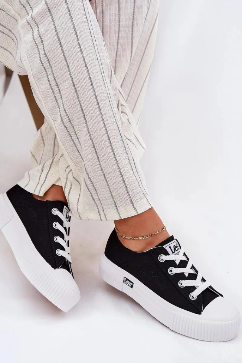 Outlet Lee Trampki Damskie Na Platformie ISLA C WOMEN LOW 50251001 Czarne Czarny