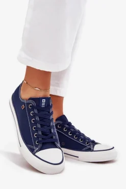 Best Trampki Damskie Niskie Big Star DD274A235 Granatowe Damskie Trampki Damskie Big Star|Trampki Damskie Niskie