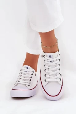 Trampki Damskie Big Star|Trampki Damskie Niskie>Big Star Shoes Trampki Damskie Niskie Big Star DD274A232 Białe Biały