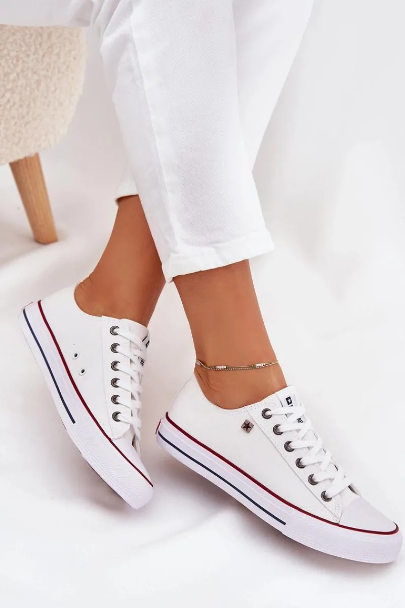 Trampki Damskie Big Star|Trampki Damskie Niskie>Big Star Shoes Trampki Damskie Niskie Big Star DD274A232 Białe Biały