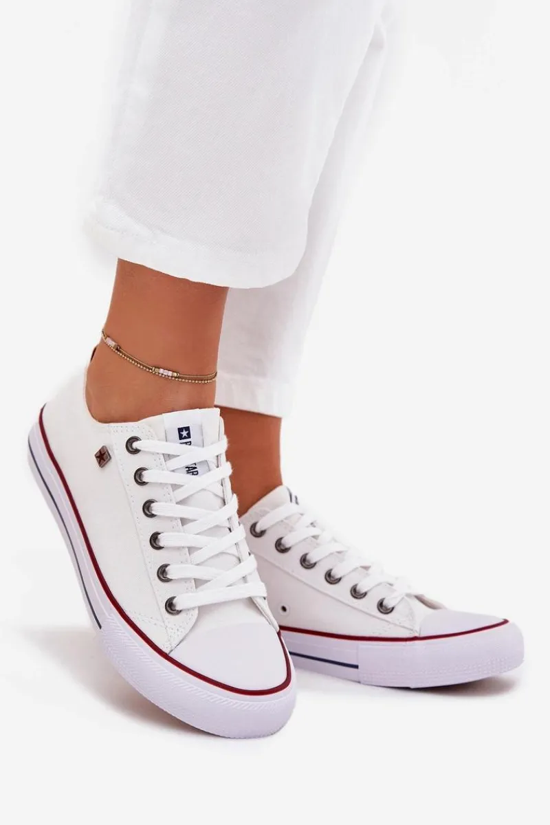 Trampki Damskie Big Star|Trampki Damskie Niskie>Big Star Shoes Trampki Damskie Niskie Big Star DD274A232 Białe Biały