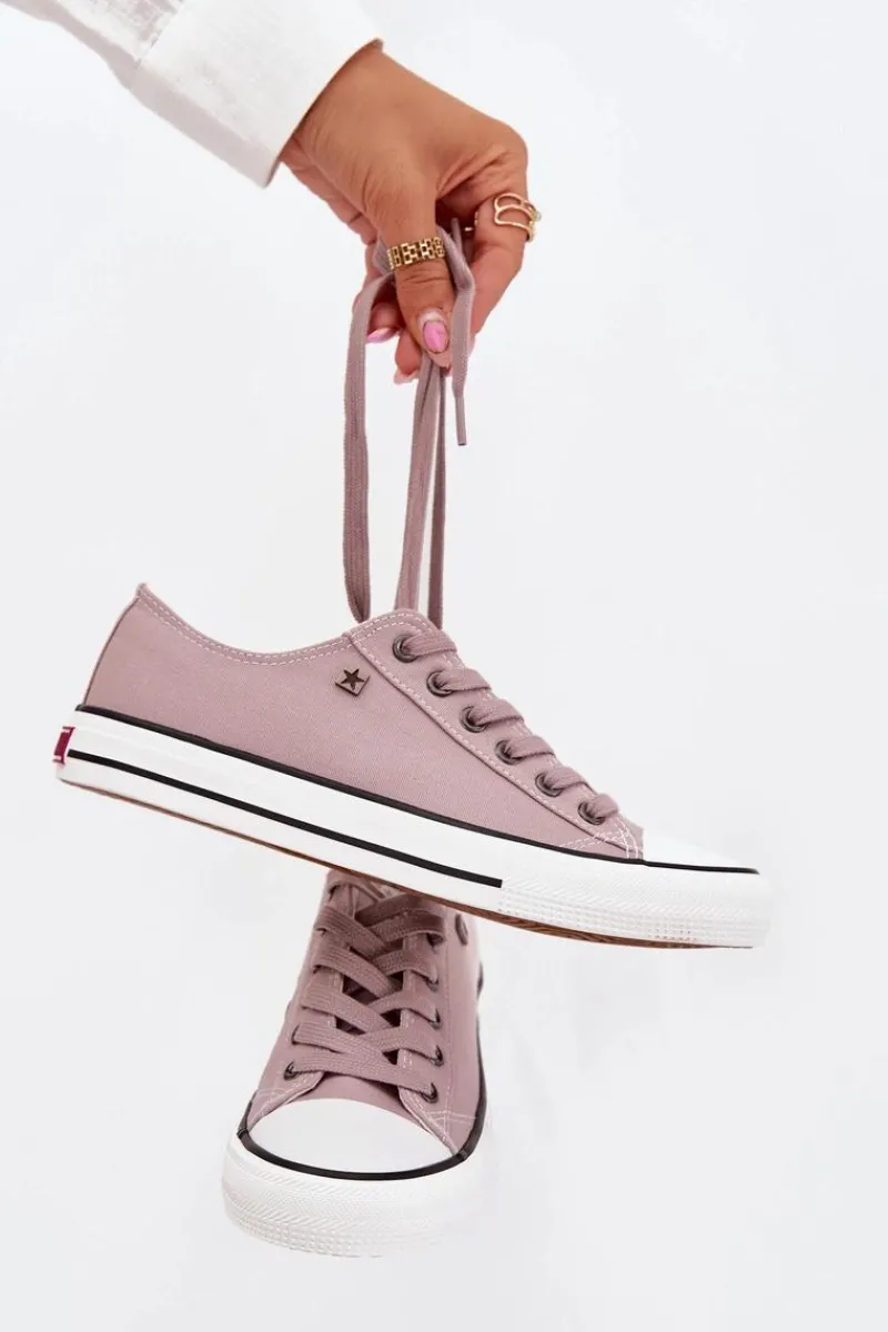 Trampki Damskie Big Star|Trampki Damskie Niskie>Big Star Shoes Trampki Damskie Niskie Big Star DD274A233 Szare Szary