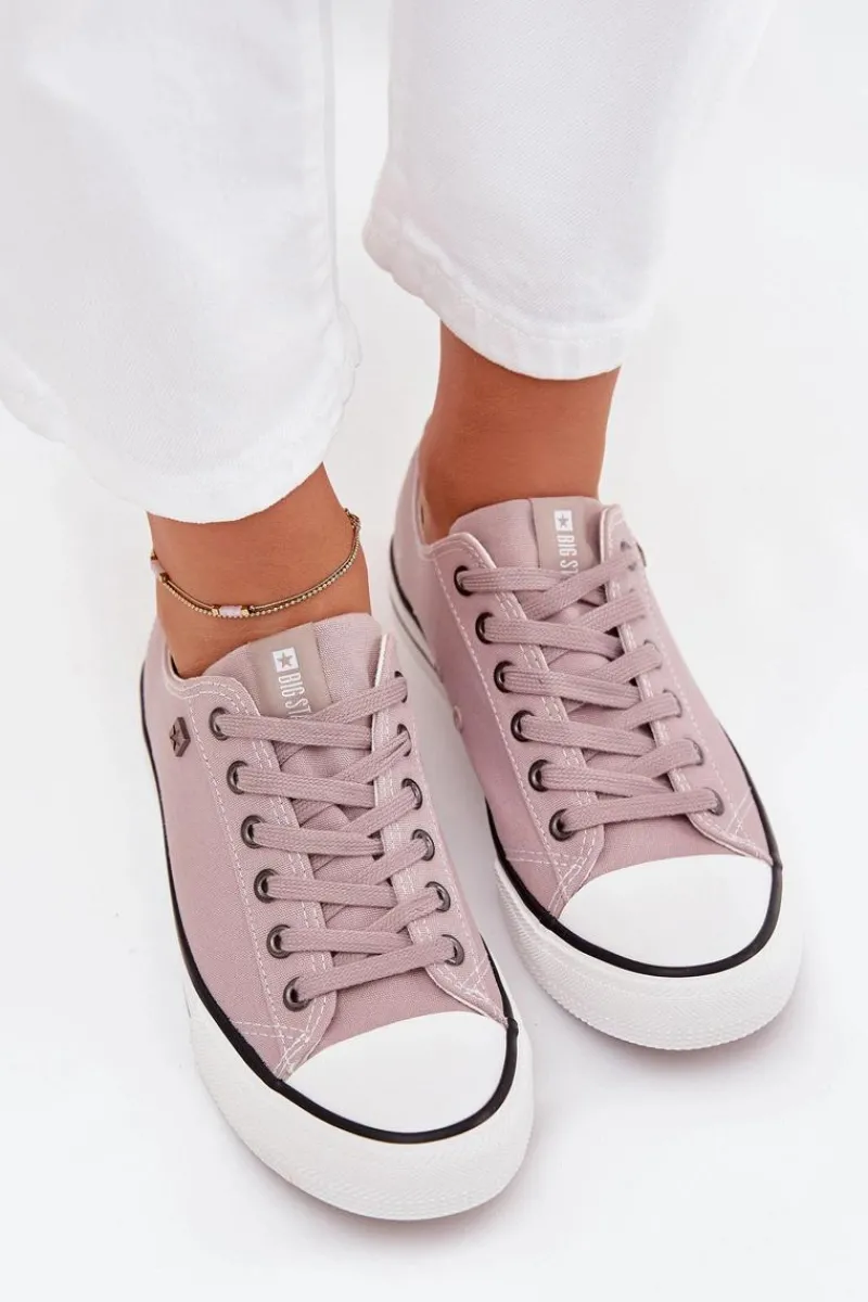 Trampki Damskie Big Star|Trampki Damskie Niskie>Big Star Shoes Trampki Damskie Niskie Big Star DD274A233 Szare Szary