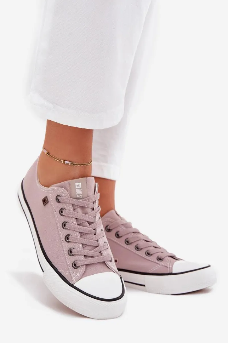 Trampki Damskie Big Star|Trampki Damskie Niskie>Big Star Shoes Trampki Damskie Niskie Big Star DD274A233 Szare Szary