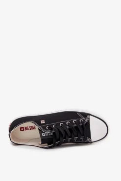 Clearance Big Star Shoes Trampki Damskie Niskie Big Star DD274A236 Czarne Czarny
