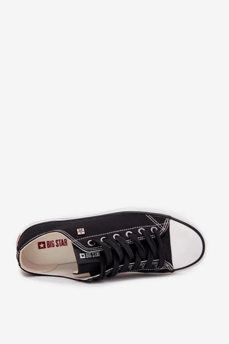Clearance Big Star Shoes Trampki Damskie Niskie Big Star DD274A236 Czarne Czarny