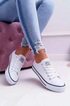 Trampki Damskie Niskie>Boto Trampki Damskie Niskie Smith's Białe