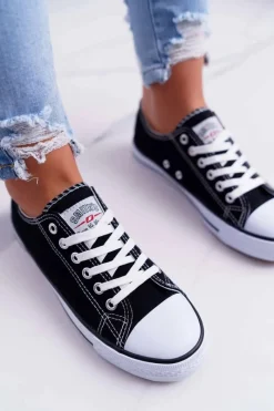 Online Trampki Damskie Niskie Smith's Czarno Białe Damskie Trampki Damskie Niskie