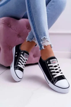 Online Trampki Damskie Niskie Smith's Czarno Białe Damskie Trampki Damskie Niskie