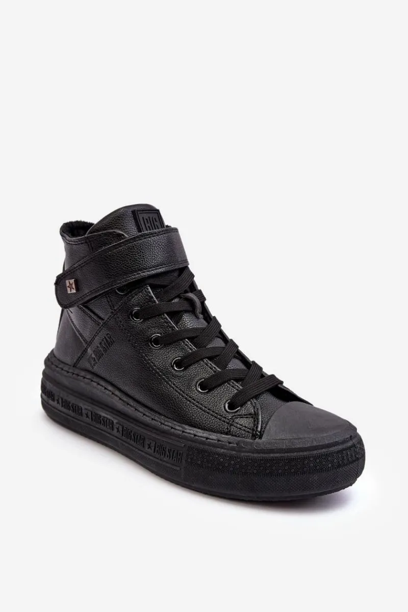 Hot Trampki Damskie Ocieplane Na Platformie Big Star Czarne MM274008 Damskie Trampki Damskie Big Star|Trampki Damskie Wysokie