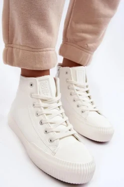 Online Big Star Shoes Trampki Damskie Ocieplane Na Suwak Białe Big Star MM274017