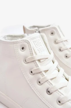 Online Big Star Shoes Trampki Damskie Ocieplane Na Suwak Białe Big Star MM274017