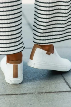 Sale Big Star Shoes Trampki Damskie Slip-On Big Star RR274717 Białe Biały