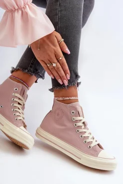 Trampki Damskie Big Star|Trampki Damskie Wysokie></noscript>Big Star Shoes Trampki Damskie Wysokie Big Star NN274277 Różowe Różowy