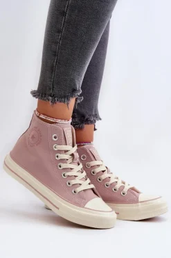 Trampki Damskie Big Star|Trampki Damskie Wysokie></noscript>Big Star Shoes Trampki Damskie Wysokie Big Star NN274277 Różowe Różowy