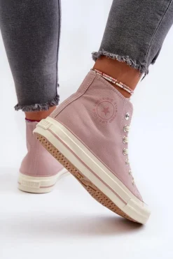 Trampki Damskie Big Star|Trampki Damskie Wysokie></noscript>Big Star Shoes Trampki Damskie Wysokie Big Star NN274277 Różowe Różowy