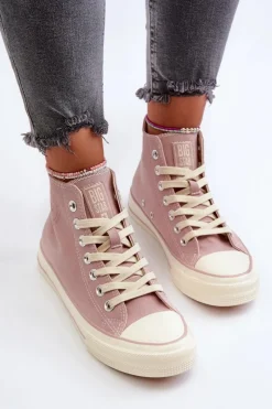 Trampki Damskie Big Star|Trampki Damskie Wysokie></noscript>Big Star Shoes Trampki Damskie Wysokie Big Star NN274277 Różowe Różowy