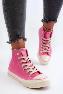 Trampki Damskie Big Star|Trampki Damskie Wysokie></noscript>Big Star Shoes Trampki Damskie Wysokie Big Star NN274282 Różowe