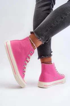 Trampki Damskie Big Star|Trampki Damskie Wysokie></noscript>Big Star Shoes Trampki Damskie Wysokie Big Star NN274282 Różowe