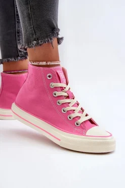 Trampki Damskie Big Star|Trampki Damskie Wysokie></noscript>Big Star Shoes Trampki Damskie Wysokie Big Star NN274282 Różowe